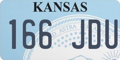 KS license plate 166JDU