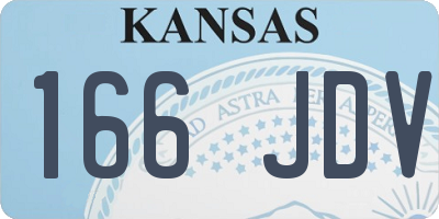 KS license plate 166JDV