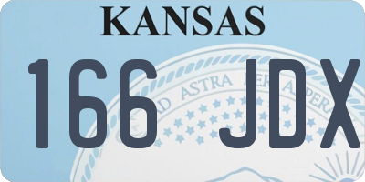KS license plate 166JDX
