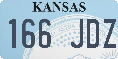 KS license plate 166JDZ