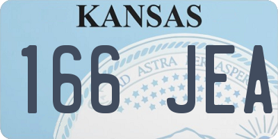 KS license plate 166JEA