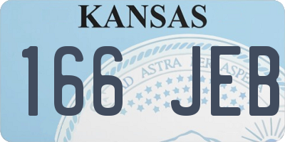 KS license plate 166JEB