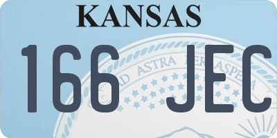 KS license plate 166JEC