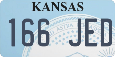 KS license plate 166JED