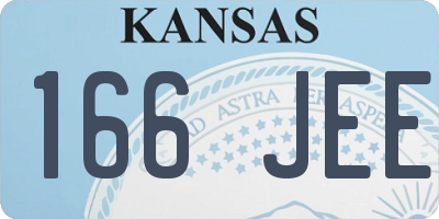 KS license plate 166JEE