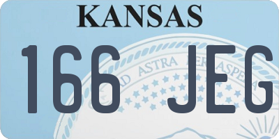 KS license plate 166JEG