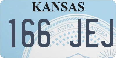 KS license plate 166JEJ