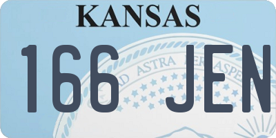 KS license plate 166JEN
