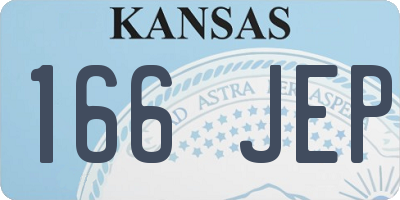 KS license plate 166JEP