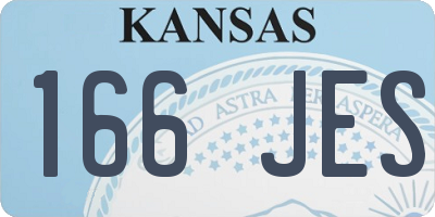 KS license plate 166JES
