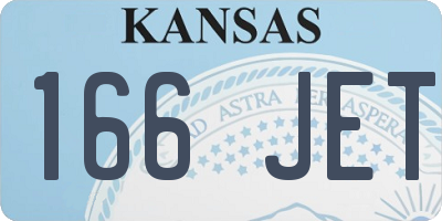 KS license plate 166JET