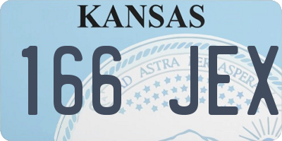 KS license plate 166JEX