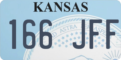 KS license plate 166JFF