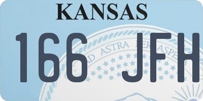 KS license plate 166JFH