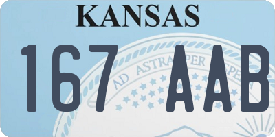 KS license plate 167AAB