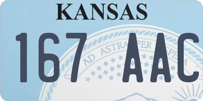 KS license plate 167AAC