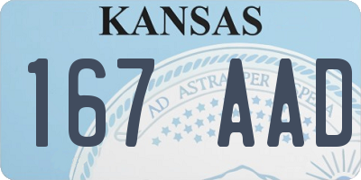 KS license plate 167AAD