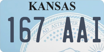KS license plate 167AAI