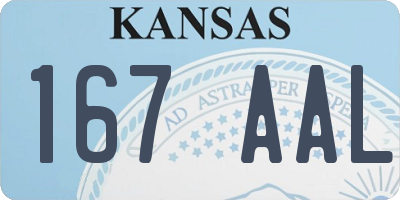 KS license plate 167AAL