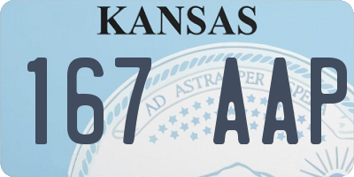 KS license plate 167AAP