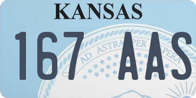 KS license plate 167AAS