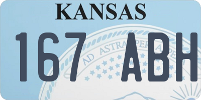 KS license plate 167ABH