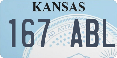 KS license plate 167ABL