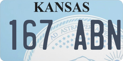 KS license plate 167ABN