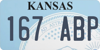 KS license plate 167ABP