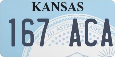 KS license plate 167ACA