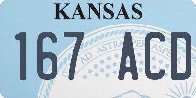 KS license plate 167ACD