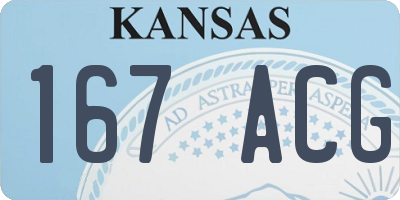 KS license plate 167ACG