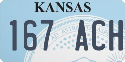 KS license plate 167ACH