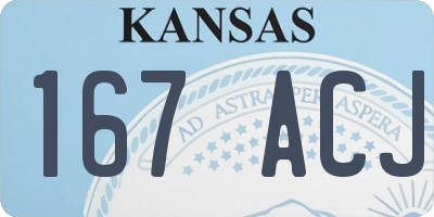 KS license plate 167ACJ