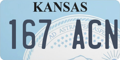 KS license plate 167ACN