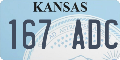 KS license plate 167ADC