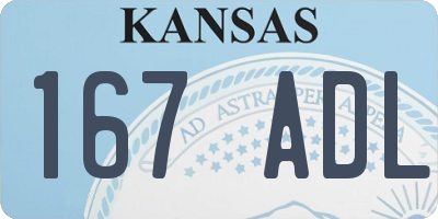 KS license plate 167ADL