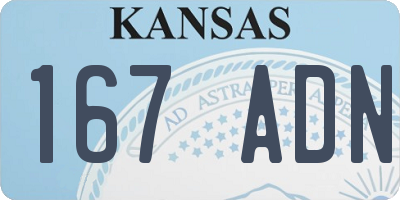 KS license plate 167ADN