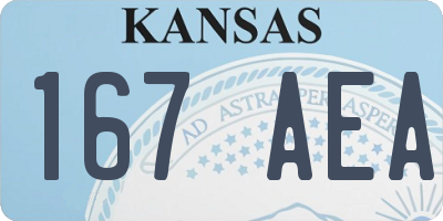 KS license plate 167AEA