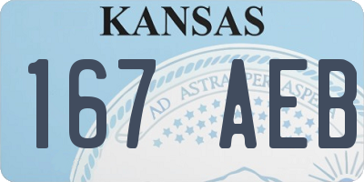 KS license plate 167AEB