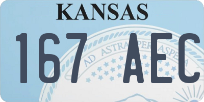 KS license plate 167AEC