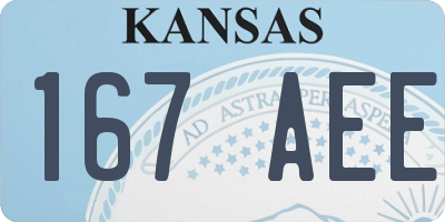 KS license plate 167AEE
