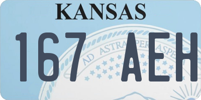 KS license plate 167AEH