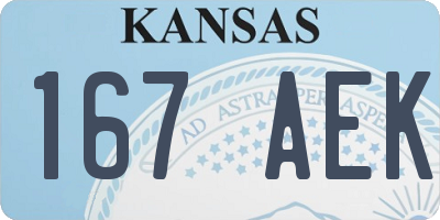 KS license plate 167AEK