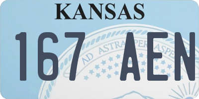 KS license plate 167AEN