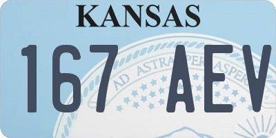 KS license plate 167AEV