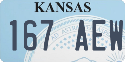 KS license plate 167AEW