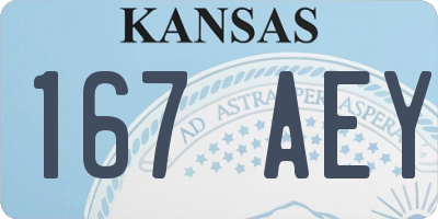 KS license plate 167AEY