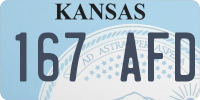 KS license plate 167AFD