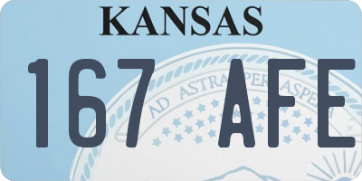 KS license plate 167AFE